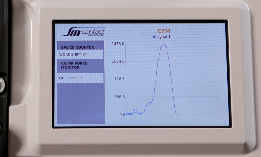 Built-in Crimp Force Monitor (CFM)